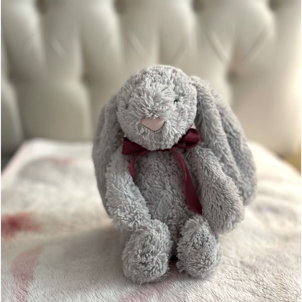*RETIRED* Jellycat Medium Grey Gray Bashful Bunny Plushy Toy